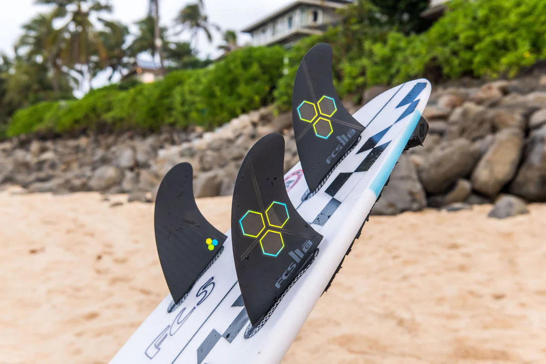 FCS II Medium CI Channel Islands Upright Thruster Surfboard Fins - Image 4