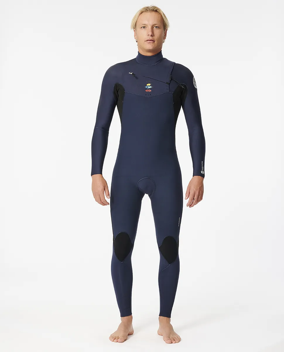 Rip Curl Dawn Patrol 4:3 Warmth Flash Lining Mens Chest Zip Steamer Wetsuit - Image 3