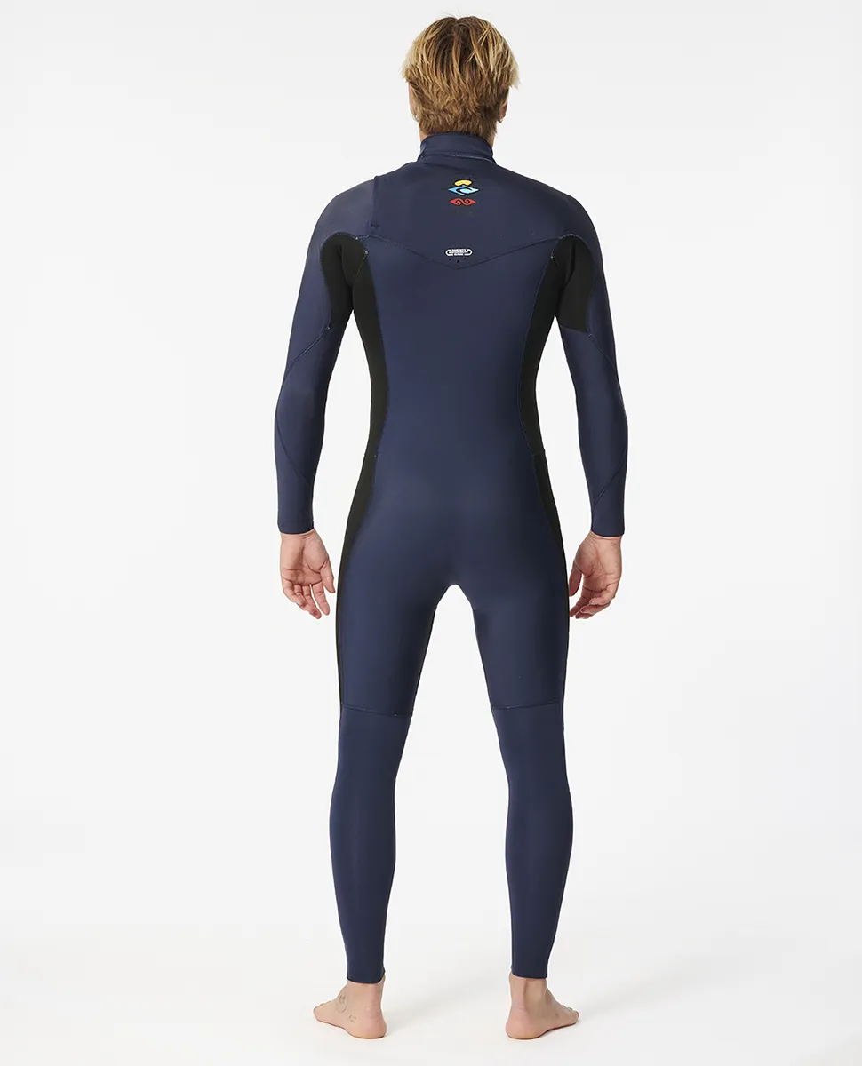 Rip Curl Dawn Patrol 4:3 Warmth Flash Lining Mens Chest Zip Steamer Wetsuit - Image 5