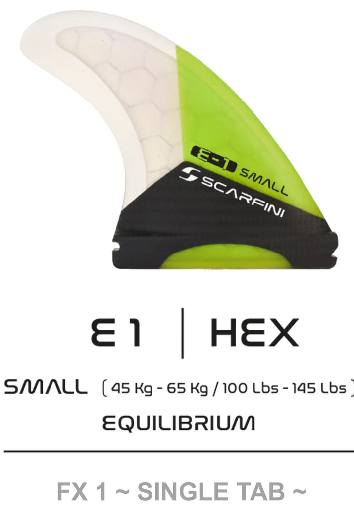 Scarfini FX E1 Small Equilibrium Futures Thruster Surfboard Fin - Image 3