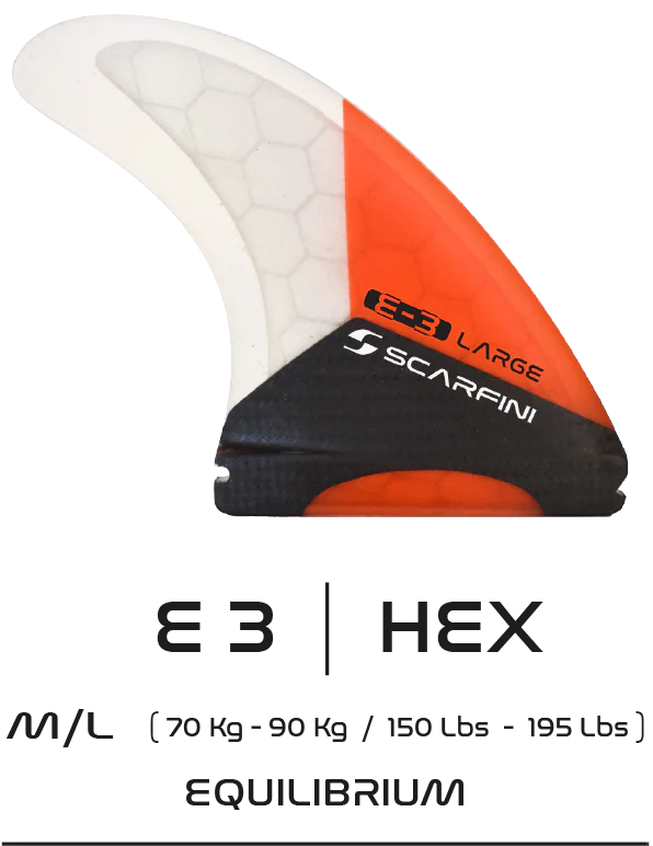 Scarfini FX E3 Large Equilibrium Futures Thruster Surfboard Fin - Image 3