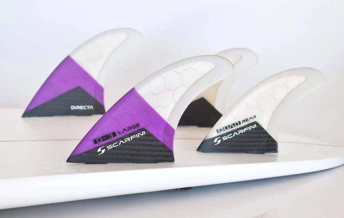 Scarfini HX D3 Large Directa FCS Dual Tab Thruster or Five Surfboard Fin - Image 3